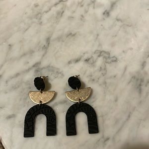 Black Arch Earrings